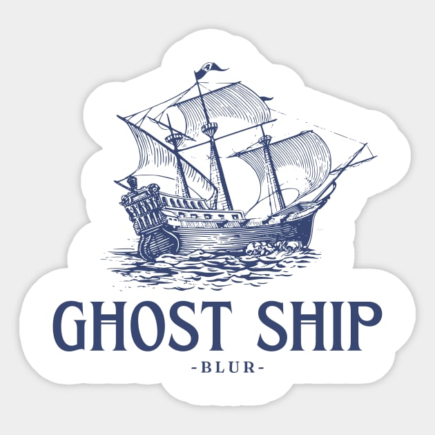 Ghost ship Sticker by Animals Project